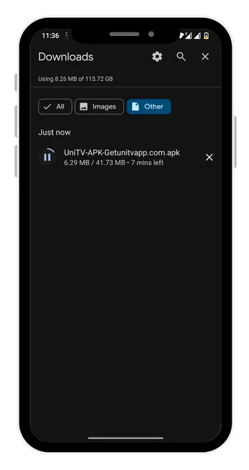 UniTV APK 12 Localize o arquivo do aplicativo